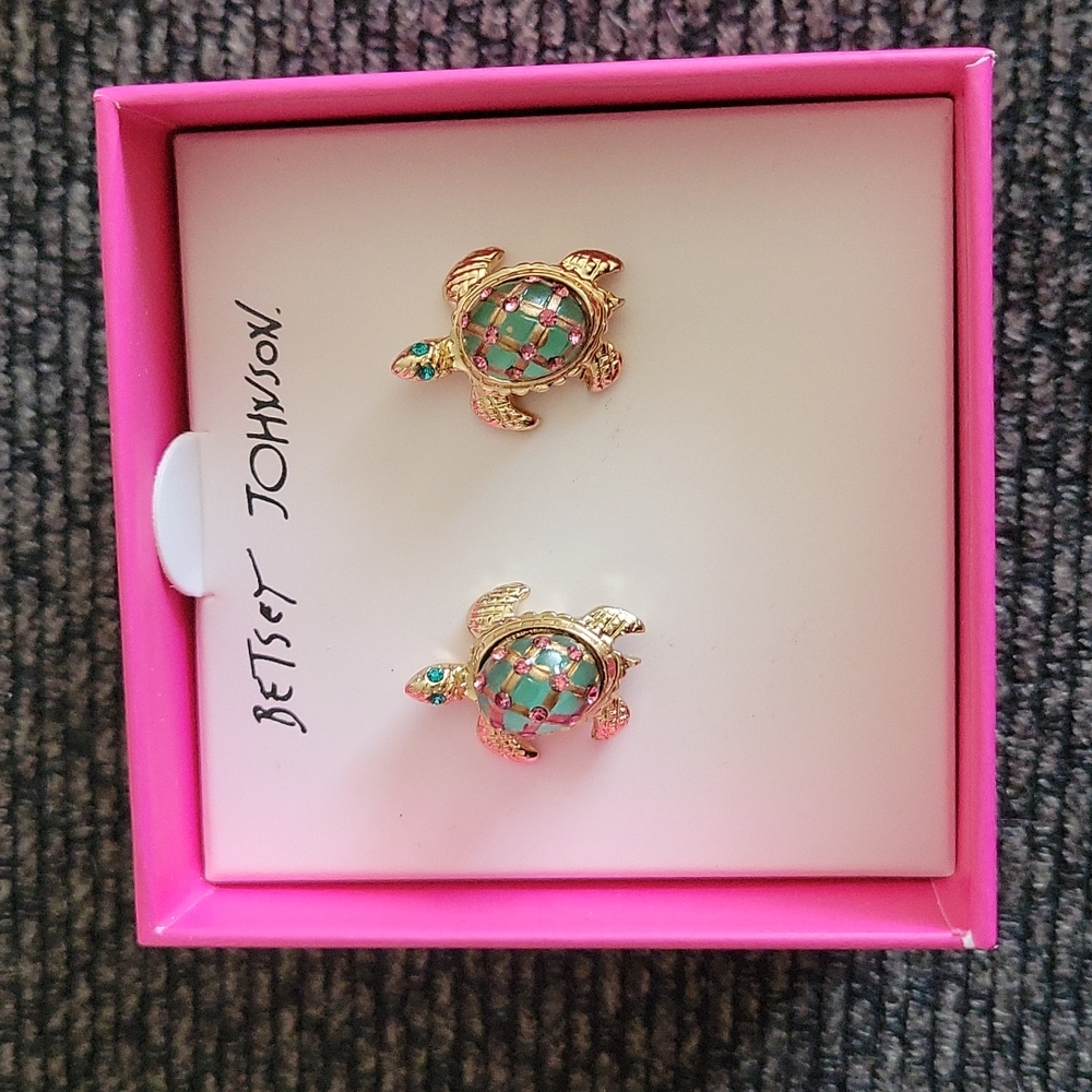 Betsey Johnson Turtle Earrings